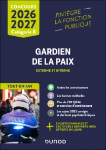 Concours Gardien de la paix 2026-2027 -Tout-en-un